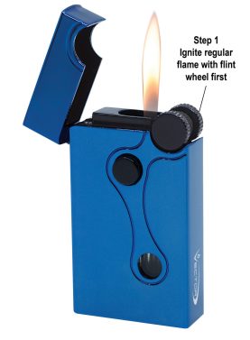 Vector Elite dual flame lighter - sparkle blue