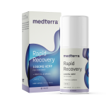 Medterra Rapid Recovery CBD Roll-On with 1000 mg of CBD in a convenient tube for targeted relief of sore muscles and joints.