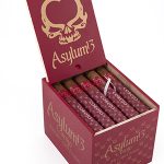 Asylum 13 Corojo cigar with a smooth, reddish-brown wrapper and bold black band
