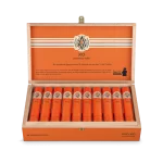 Open box of AVO XO Tubo cigars in elegant aluminum tubes with smooth Connecticut wrappers