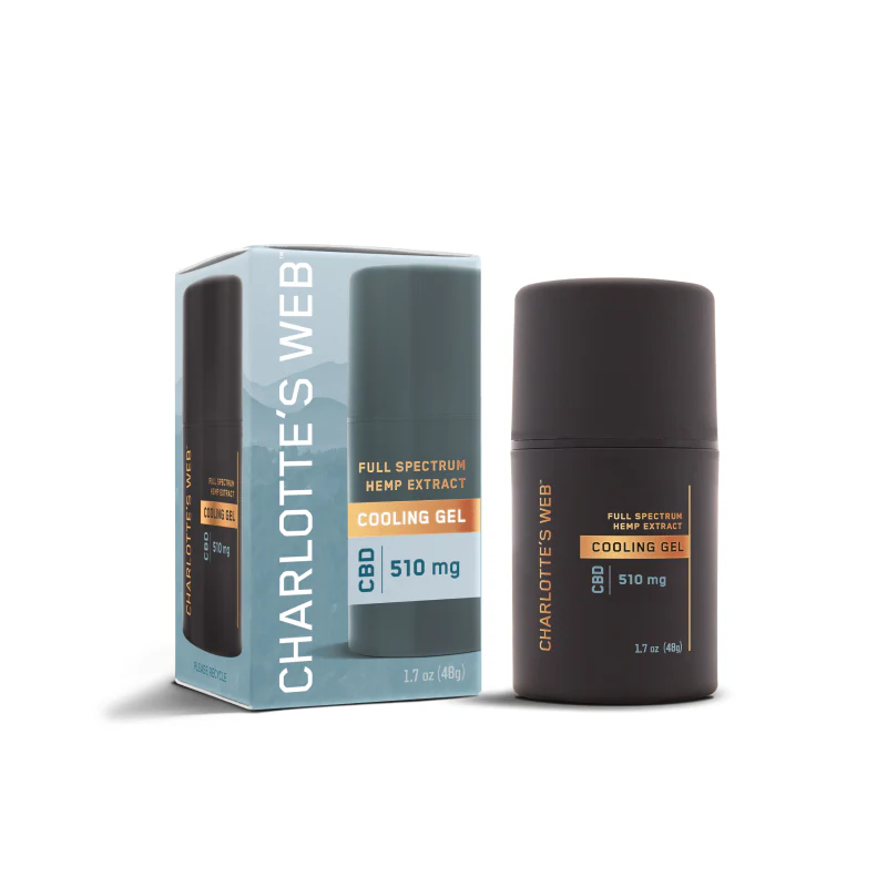 Charlotte’s Web Hemp-Infused Cooling Gel Stick with CBD, 510 mg, for fast-acting muscle and joint relief.