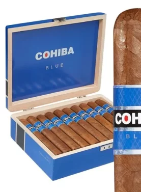 Cohiba Blue premium cigar with Connecticut Shade wrapper