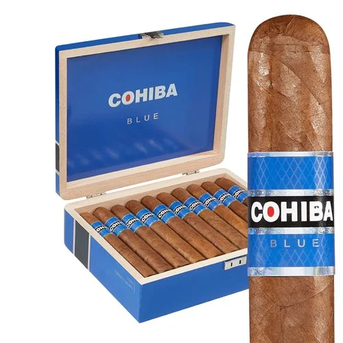 Cohiba Blue premium cigar with Connecticut Shade wrapper
