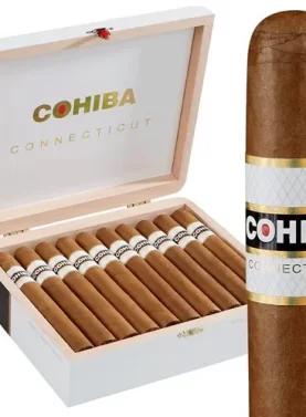 Cohiba Connecticut premium cigar with silky Connecticut Shade wrapper