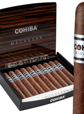 Cohiba Macassar premium cigar with dark Ecuadorian Habano Oscuro wrapper