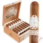 Single Don Pepin Garcia Series JJ cigar with open box behind it