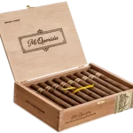 Open box of Mi Querida cigars with dark, earthy wrappers and bold banding