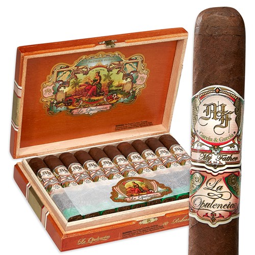 My Father La Opulencia cigar in front of open box