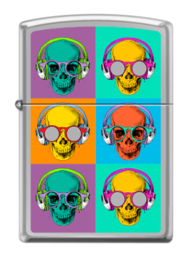 PK Collection Clored Skulls With Galsses