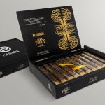 Plasencia Alma Fuerte Cigar, showcasing its dark, oily wrapper and premium craftsmanship