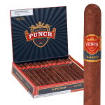 Open box of Punch Clasico cigars, showcasing premium handmade cigars
