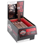 Open box of Punch Diablo cigars with dark wrappers and striking red and black bands