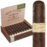 Open box of Rocky Patel The Edge Maduro cigars with dark, rich Maduro wrappers and bold, gold-accented bands.