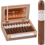 Open box of Rocky Patel LB1 cigars, showcasing smooth Ecuadorian Habano wrappers and clean, elegant presentation.