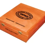 Closed box of Romeo y Julieta Vintage cigars with elegant white and gold design and classic branding.