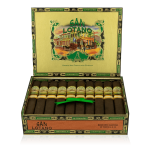 An open box of San Lotano Maduro cigars, featuring dark, oily Maduro wrappers and neatly arranged with their distinctive bands, highlighting their premium construction and rich, full-bodied appeal.