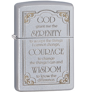 Satin Chrome Serenity Prayer