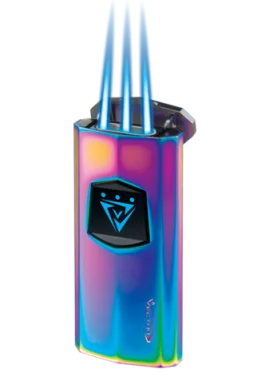 Vector Icon Sensor Ignition Prizm 3 Torch Lighter with lit flame.