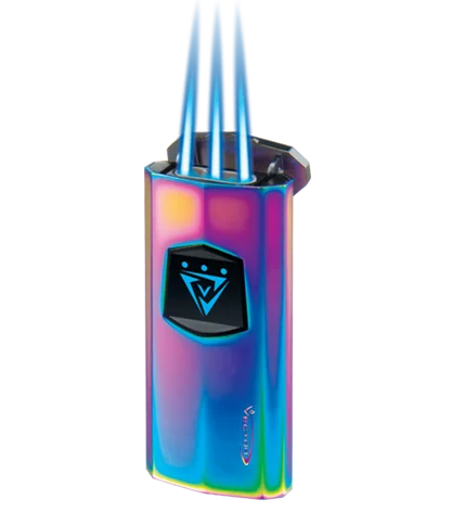 Vector Icon Sensor Ignition Prizm 3 Torch Lighter with lit flame.