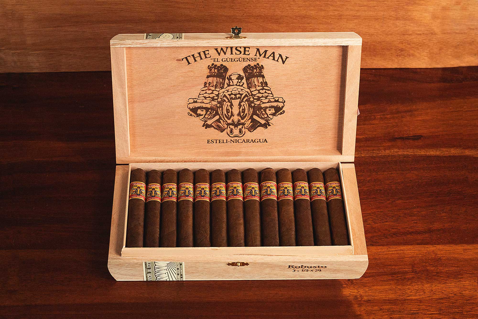 The Wise Man Maduro is a bold, full-bodied cigar that masterfully blends strength, complexity, and smoothness. Wrapped in a dark, oily Mexican San Andrés Maduro wrapper, this cigar delivers a rich and deeply layered smoking experience. Inside, premium aged Nicaraguan tobaccos provide a hearty core of flavors, including dark chocolate, espresso, black pepper, earth, and a subtle natural sweetness. The Wise Man Maduro is expertly constructed for a smooth draw and an even burn, offering a luxurious balance of intensity and refinement. It’s a perfect choice for seasoned smokers seeking a robust yet beautifully nuanced cigar crafted with dedication and skill