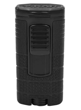 XIKAR Tactical Triple Jet Lighter with triple flame, large fuel tank, and built-in punch.