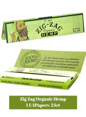zig Zag Rolling papers - Organic Hemp 1.25, Pack of 5
