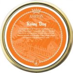 Ashton Rainy Day pipe tobacco tin with a smooth aromatic blend aged in whisky barrels.