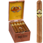 Single Baccarat Natural cigar displayed in front of an open box filled with matching cigars