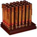 Display of Gurkha Grand Reserve Cognac cigars in glass tubes