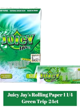 Juicy Jay's Paper 1 1/4-24ct - Green Trip