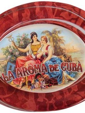 La aroma de Cuba ceramic Ashtray - Oval crystal