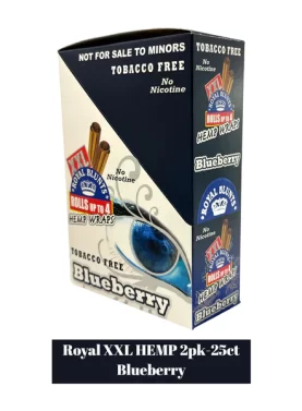Royal XXL Hemp Blunt Wraps 2pk- 25ct - Blueberry