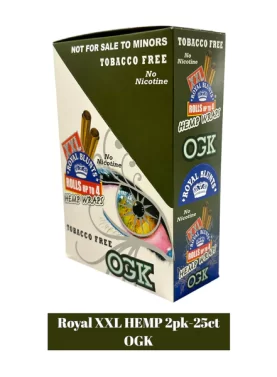 Royal XXL Hemp Blunt Wraps 2pk- 25ct - OGK