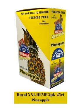 Royal XXL Hemp Blunt Wraps 2pk- 25ct - Pineapple