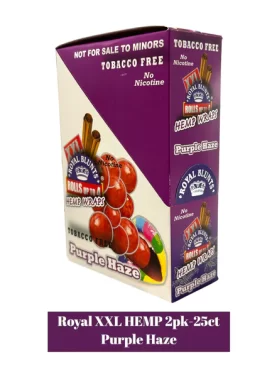 Royal XXL Hemp Blunt Wraps 2pk- 25ct - Purple Haze