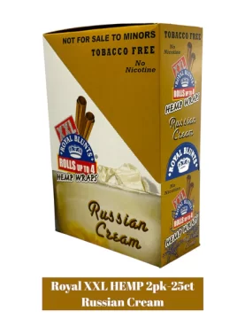 Royal XXL Hemp Blunt Wraps 2pk- 25ct - Russian cream