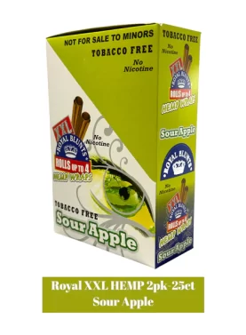 Royal XXL Hemp Blunt Wraps 2pk- 25ct - Sour Apple