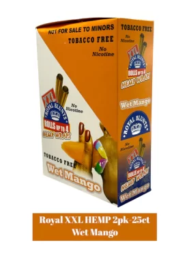 Royal XXL Hemp Blunt Wraps 2pk- 25ct - wet Mango