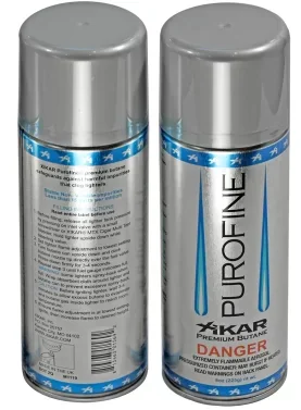 Two 400ml cans of XIKAR Premium Butane Lighter Fuel side by side.