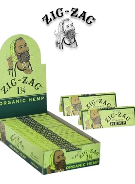 zig Zag Rolling papers - Organic Hemp 1.25, Box of 24