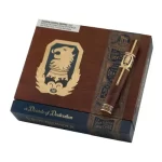 A single Undercrown UC10 cigar resting on top of a closed, decorative box