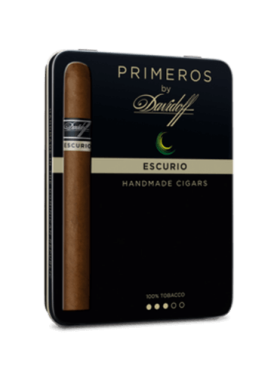 Davidoff Escurio Primeros 6-cigar pack with sleek dark green and black packaging