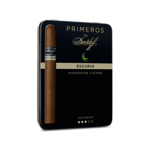 Davidoff Escurio Primeros 6-cigar pack with sleek dark green and black packaging