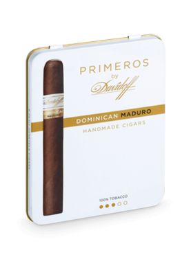 Davidoff Primeros Dominican Maduro 6-cigar pack with dark elegant packaging