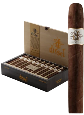 Diesel Vintage Series Natural open box with cigars neatly arranged