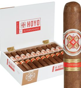 Hoyo La Amistad Gold cigar with open box in background