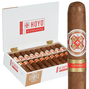 Hoyo La Amistad Gold cigar with open box in background