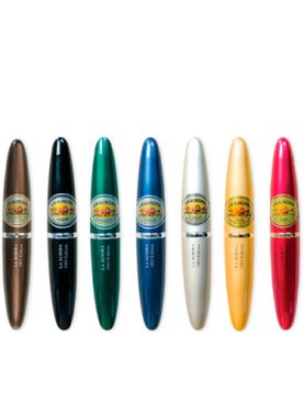 La Aurora Preferidos cigars in assorted colored aluminum tubes arranged neatly