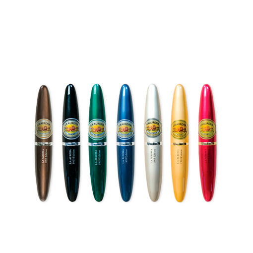 La Aurora Preferidos cigars in assorted colored aluminum tubes arranged neatly