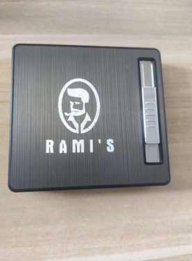 Rami's Cigarette case with torch lighter built in
